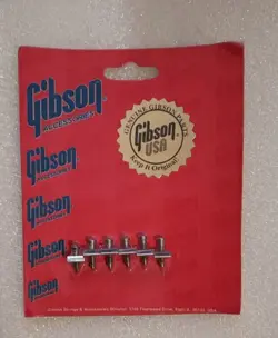 GIBSON CHROME NASHVILLE GUITAR BRIDGE SADDLE & SCREW SET - NEW