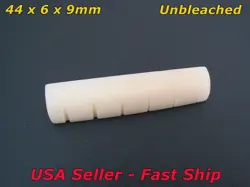 44MM SLOTTED UNBLEACHED BONE NUT FOR SOME GIBSON MARTIN TAYLOR ACOUSTIC GUITAR