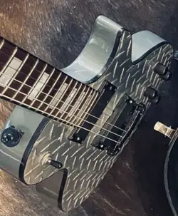 CUSTOM DIAMOND PLATE GIBSON LES PAUL HAND MADE TO SPECS. BLOWURMINDCRUSHNGSOUND