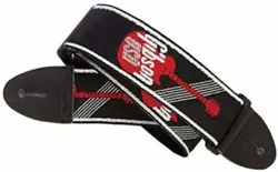GIBSON ASGG-600 2 RAVEN STRAP WITH GIBSON LOGO-RED GUITAR STRAP
