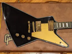GIBSON 2018 LZZY HALE SIGNATURE DARK EXPLORER BLACK & GOLD GUITAR W/OHSC, MINT