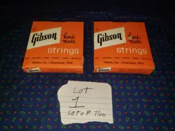 TWO PACKS VINTAGE GIBSON  ELECTRIC SPANISH GUITAR E-240 STRINGS IN BOX 1950'S