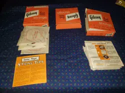 THREE PACKS VINTAGE GIBSON  ELECTRIC SPANISH GUITAR E-240 STRINGS IN BOX 1950'S
