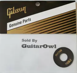 GIBSON TOGGLE SWITCH WASHER BLACK  GOLD LETTERS LES PAUL / GENUINE GUITAR PARTS