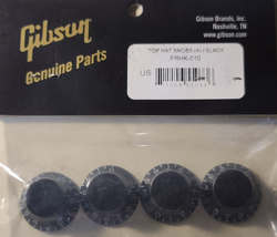 GIBSON BLACK TOP HAT KNOBS SET LES PAUL PRHK-010 GENUINE 