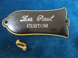1970'S GIBSON LES PAUL CUSTOM LEFTY GUITAR TRUSS ROD COVER   SCREWS