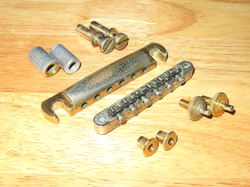 GIBSON USA CHROME ABR-1 TUNE O MATIC BRIDGE & GOLD STOP BAR