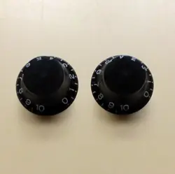 GIBSON ACCESSORIES TOP HAT KNOBS SET OF 2 - BLACK