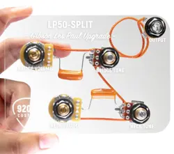 2 PK LP50-SPLIT UPGRADED WIRING HARNESS W/COIL SPLIT FOR GIBSON LES PAUL BY 920D