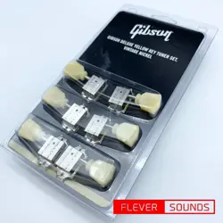 GIBSON PMMH-050 DELUXE YELLOW KEY TUNER SET VINTAGE NICKEL CRUSON STYLE GENUINE