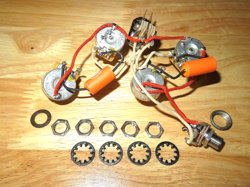 NICKEL GIBSON SG ELECTRONIC CONTROL POTS HARNESS