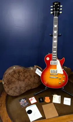 GIBSON 1958 REISSUE LES PAUL STANDARD VOS LP GUITAR WASHED CHERRY SUNBURST