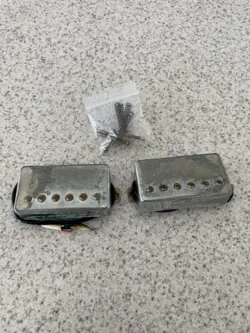 AGED HUMBUCKER PICKUPS FITS VINTAGE GIBSON PAF STYLE PICKUPS NICKEL (PAIR) RELIC