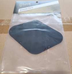 GIBSON® LES PAUL CONTROL PLATE COVER BLACK WITH SCREWS SMOOTH / USA GENUINE NEW