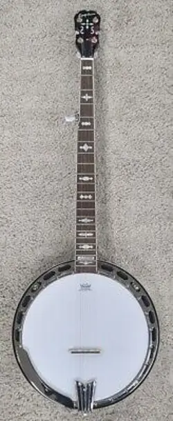 EPIPHONE INSPIRED BY GIBSON, MASTERTONE CLASSIC 5 STRING BANJO, NATURAL W/ CASE