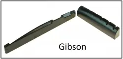BLACK NUT & SADDLE SET - MADE FOR GIBSON ACOUSTIC GUITARS - REPLACEMENT UPGRADE