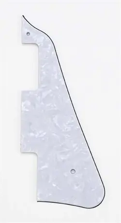 NEW - PICKGUARD FOR GIBSON LES PAUL STANDARD OR CUSTOM, 3-PLY - WHITE PEARLOID