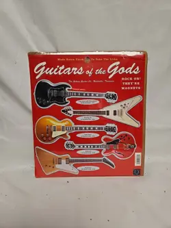 LOT OF 2 GUITARS OF THE GODS REFRIGERATOR MAGNET SET SEALED NEW GIBSON GUITAR 