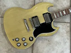2022 GIBSON CUSTOM SHOP 61 SG STANDARD TV YELLOW W CASE