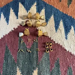 VINTAGE 1969 GIBSON LES PAUL CUSTOM GOLD WAFFLE BACK TUNERS 