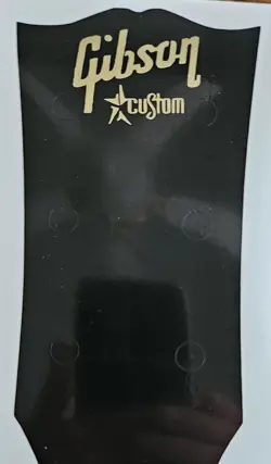  CUSTOM GOLD HEADSTOCK GIBSON  LOGO DIE-CUT VINYL DECAL,  SG, LES PAUL 