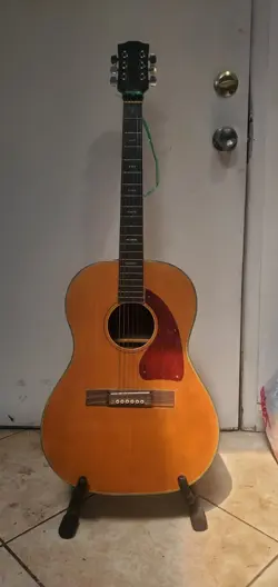 UNKNOWN VINTAGE JAPANESE AUCOSTIC GIBSON HEADSTOCK NEED REPAIR OR FOR PART