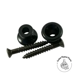 KLUSON KGSBB STRAP BUTTON SET OF 2 FOR GIBSON STYLE GUITARS - BLACK