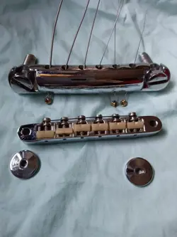 1960S CHROME GIBSON BRIDGE ABR-1 BRIDGE ALUMINUM TAILPIECE