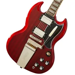 EPIPHONE INSPIRED BY GIBSON SG STANDARD 60S MAESTRO VIBROLA CHERRY GUITAR *OA406