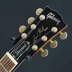 GIBSON LES PAUL STANDARD DOUBLE CUT USED TRANS AMBER REPAIRED NECK