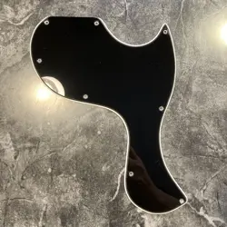 GARYG'S CUSTOM PICKGUARD FOR GIBSON SG JUNIOR 1963-1965 *2 PLY STYLE BLACK/WHITE