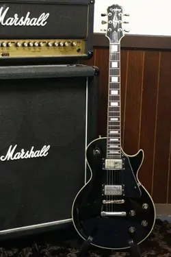 1994 MADE EPIPHONE BY GIBSON LES PAUL CUSTOM BLACK FINISH MADE IN KOREA