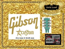 GIBSON CUSTOM GUITAR DECAL HEADSTOCK DECAL RESTORATION WATERSLIDE 138G