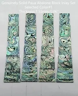 SOLID MOTHER OF PEARL & ABALONE BLOCK SET FOR GIBSON LES PAUL PREMIUM GRADE,1SET