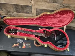 2021 GIBSON LES PAUL JUNIOR ELECTRIC GUITAR BLACK CHUNKY NECK  W/OHSC 7.5 LBS