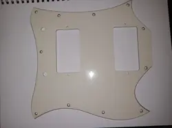 ALLPARTS PICKGUARD WHITE FULL FACE SIZE 3 PLY FOR GIBSON SG STANDARD  