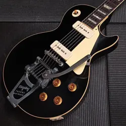 GIBSON CUSTOM SHOP 1956 LES PAUL STANDARD W/BIGSBY VOS ALL EBONY -2023-
