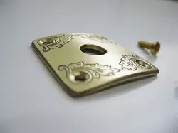 CLASSICAL LEAF PATTERN HANDMADE BRASS JACK PLATE FITS GIBSON ESP LP GUITARS