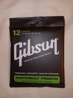 GIBSON MASTERBUILT PREMIUM PB LIGHTS GUITAR STRINGS NEW