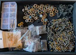 HUGE LOT OF ELECTRIC GUITAR SCREWS, SPRINGS, NUTS, SPACERS LUTHIER GIBSON FENDER