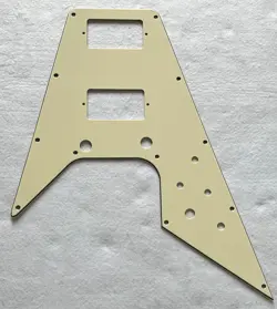 FOR GIBSON FLYING V STYLE GUITAR PICKGUARD, 3 PLY VINTAGE YELLOW