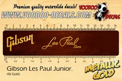 GIBSON LES PAUL JUNIOR (ALL GOLD) WATERSLIDE DECALS