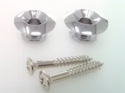TRUE CUSTOM SHOP® CHROME OVERSIZED 17MM STRAP BUTTONS FOR GIBSON GUITARS & BASS