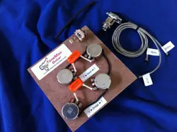 PREWIRED GUITAR KIT FIT GIBSON LES PAUL LONG SHAFT POTS ORANGE DROP CAPS SWITCH