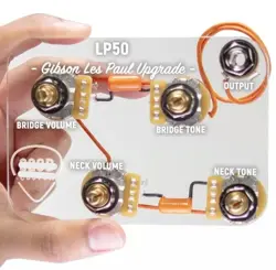 9200D LP50-L PRE-WIRED WIRING HARNESS KIT WITH LONG SHAFTS FOR GIBSON LES PAUL