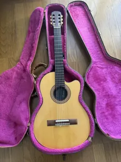 CLASSICAL ACOUSTIC ELECTRIC GUITAR GIBSON CHET ATKINS MODEL NATURAL WITH CASE