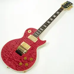 GIBSON CUSTOM SHOP LES PAUL AXCESS STANDARD 5A QUILTED MAPLE TOP TRANS PINK GLOS