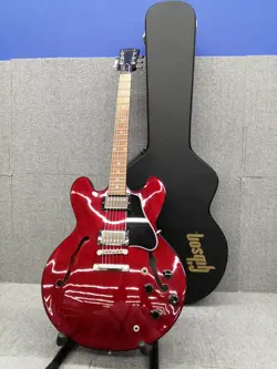 GIBSON ES-335 STUDIO MODEL RED W/HARD CASE ELECTRIC GUITAR USED FROM JAPAN