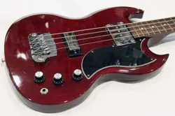 GIBSON SG STANDARD BASS USED 2008 MAHOGANY BODY MAHOGANY NECK W/HARD CASE
