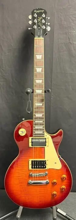 GIBSON-EPIPHONE LES PAUL ELECTRIC GUITAR WITH HARDSHELL CASE HONEY BURST RH